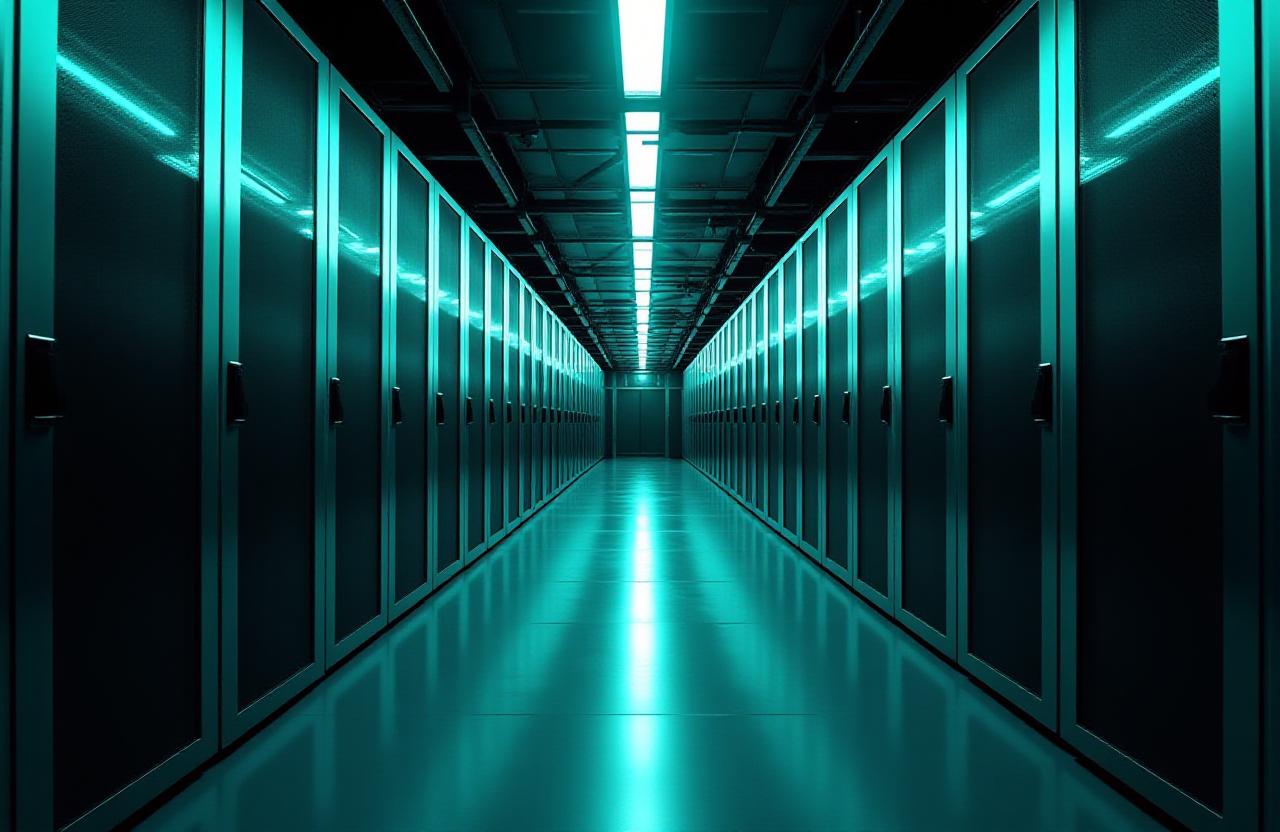 Futuristic digital infrastructure background